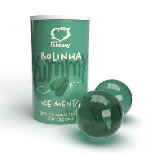 Bolinha Beijável Yummy Menta Ice com 2 un - 8170