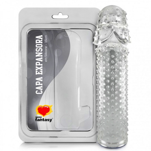 Capa Peniana Expansora em Silicone 16 cm - 702