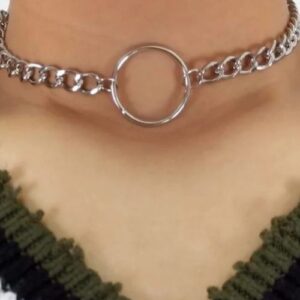 Colar com Corrente e Argolas - LF00138