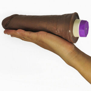 Pênis Realistíco Negro sem Escroto com Vibro - 18 x 4,5 cm - PCN014