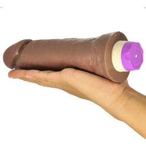 Pênis Realístico Negro sem Escroto com Vibro 15,3 x 4 cm - PCN008