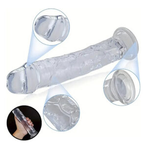 Pênis Transparente com Ventosa 19,5 x 6,2 cm - DI005