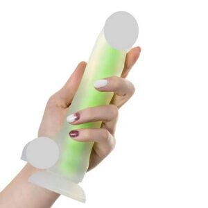 Pênis Neon Com Escroto e Ventosa que Brilha no Escuro 14 x 3,5 cm - 872011