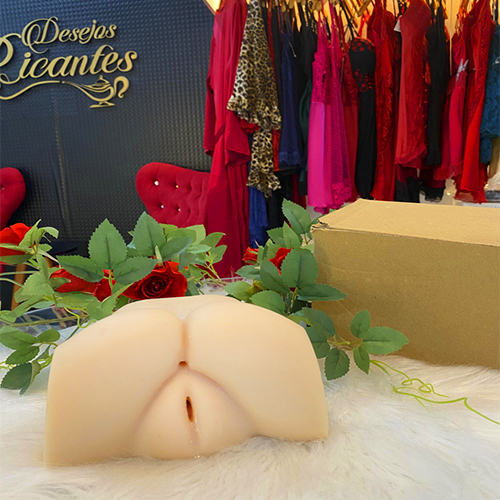 Masturbador Masculino Realístico em Formato de Bumbum com Dupla Entrada - MLAN3415T