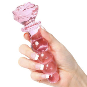 Plug Penetrador Anal Vidro Flower - MLPA1526