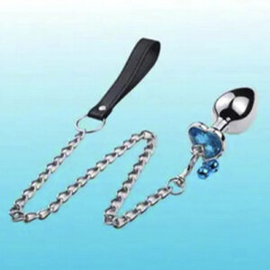 Plug Anal P Metal Diamond Cromado com Sino e Guia com Corrente - RY001B