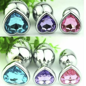 Plug Anal Coração G Metal Cromado Diamond - PJC-G