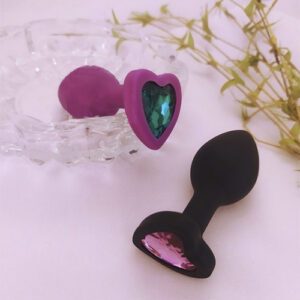 Plug Anal Joia Aveludado Coração - PR0015-G