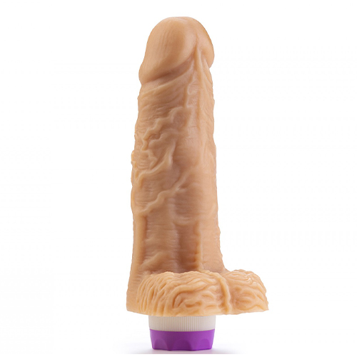 Pênis Realístico com Escroto e Vibro 18 x 4,5 cm - PC036