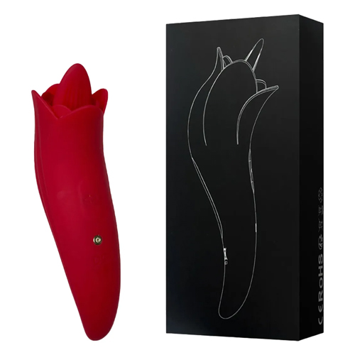 Estimulador Recarregável Formato de Flor com Língua - LR216