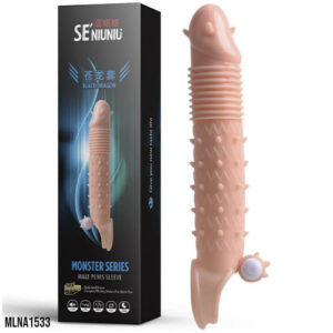 Capa Peniana com Cerdas Massageadoras, Mini Cápsula Vibratória - MLNA1533