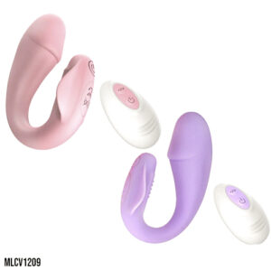 Vibrador para Casal com Controle Remoto Recarregável USB, 10 Modos de Vibração - MLCV1209