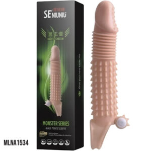 Capa Peniana com Cerdas Massageadoras, Mini Cápsula Vibratória - MLNA1534