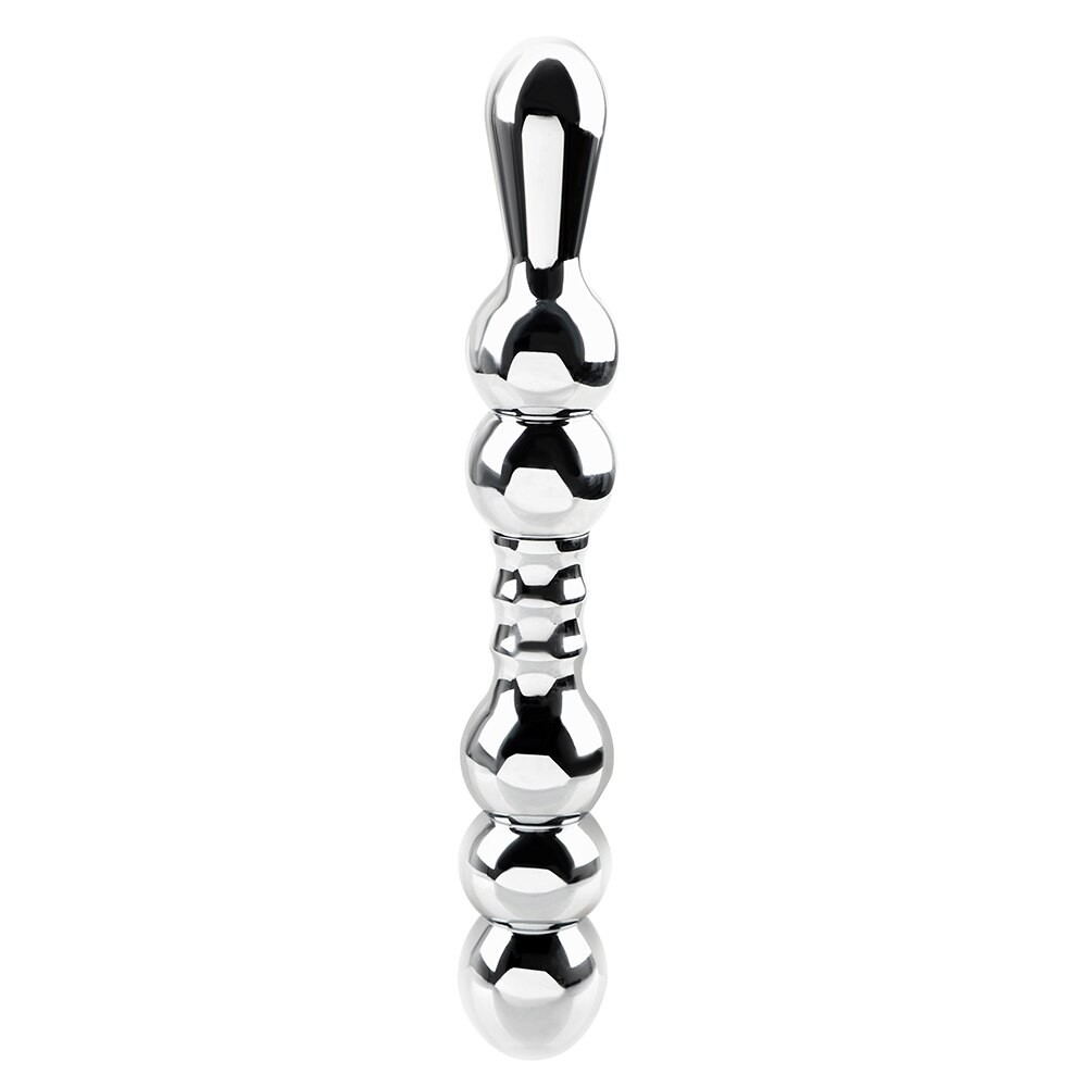 Plug Anal em Metal Cromado Escalonado 2 Pontas - MPA2103
