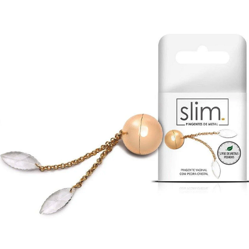 Pingente Vaginal em Metal Cristal - MT040