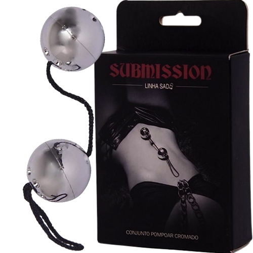 Conjunto de Pompoar Cromado 2 Bolas - 180