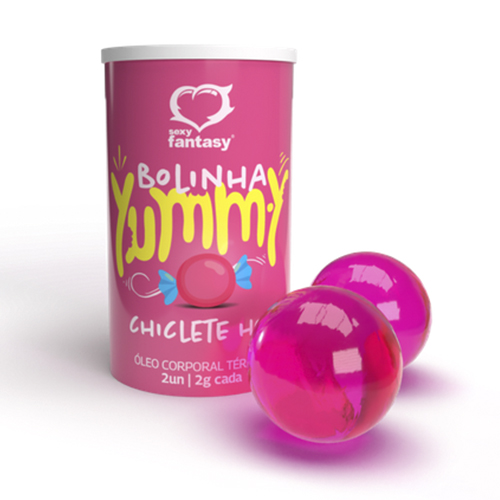 Bolinha Beijável Yummy Chiclete Hot com 2 un - 8120