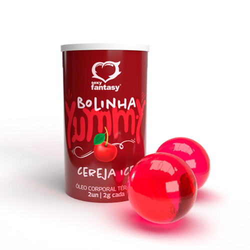 Bolinha Beijável Yummy Cereja Ice com 2 un - 8160