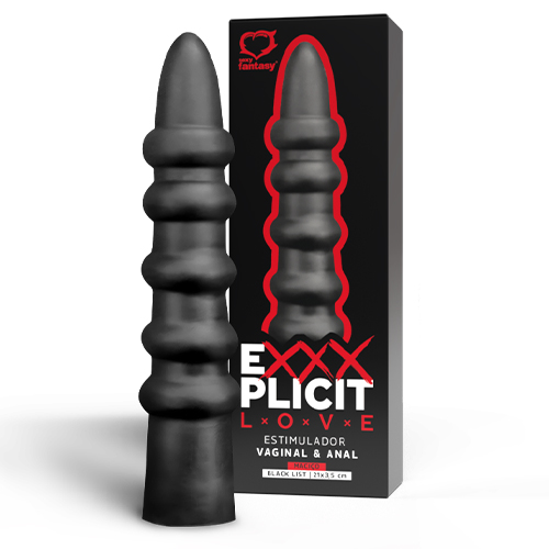 Estimulador Black List Vaginal e Anal Maciço 21 x 3,5 cm- 140Plug
