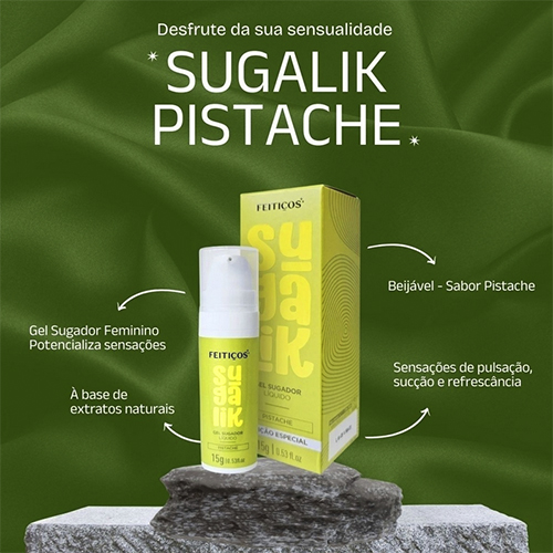 Sugalik Gel Sugador Liquido Sabor Pistache 15g - 9522