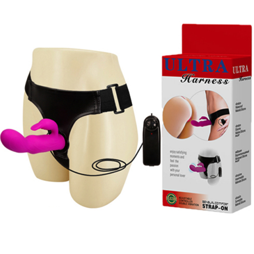 Cinta Peniana com Vibração e Massageador Embutido em silicone com Multiplas Vibração 16x5 cm - BW-022042