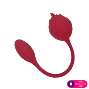 Estimulador Clitoriano Duplo em Formato de Rosa - MLVS1328