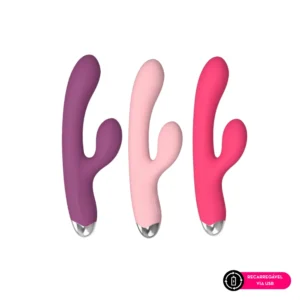 Vibrador Ponto G com Estimulador Clitoriano  - MVE4229